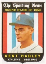 1959 Topps Baseball Cards      127     Kent Hadley RS RC
